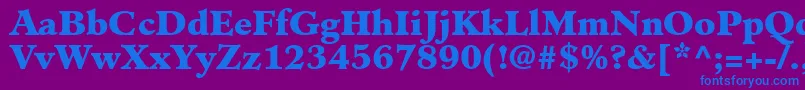 ClericBlackSsiBlack Font – Blue Fonts on Purple Background