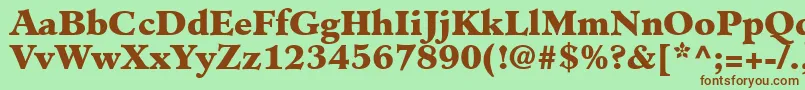 ClericBlackSsiBlack Font – Brown Fonts on Green Background