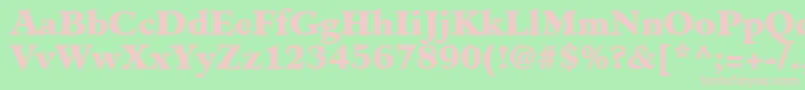 ClericBlackSsiBlack Font – Pink Fonts on Green Background