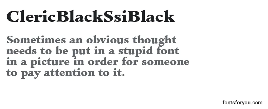 ClericBlackSsiBlack Font