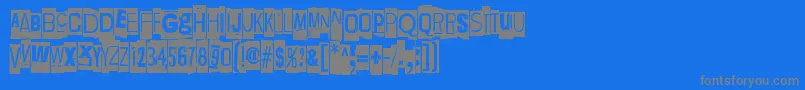 フォントLievidenceNega – 青い背景に灰色の文字