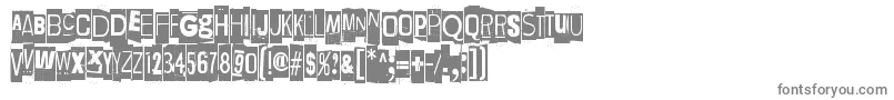 LievidenceNega-fontti – harmaat kirjasimet valkoisella taustalla