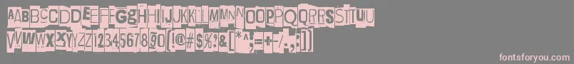 LievidenceNega-Schriftart – Rosa Schriften auf grauem Hintergrund