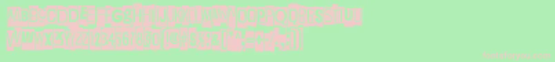 LievidenceNega Font – Pink Fonts on Green Background