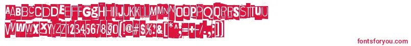 LievidenceNega-Schriftart – Rote Schriften auf weißem Hintergrund