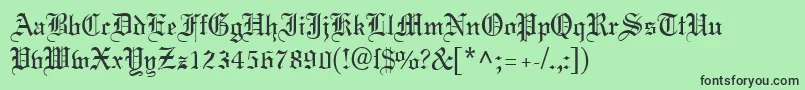 MeriageDb Font – Black Fonts on Green Background