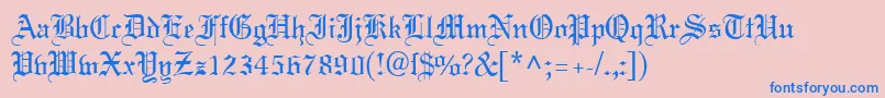 MeriageDb Font – Blue Fonts on Pink Background