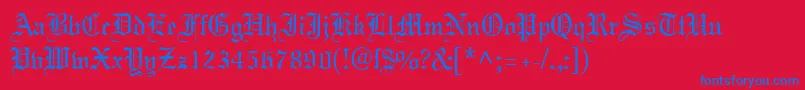 MeriageDb Font – Blue Fonts on Red Background