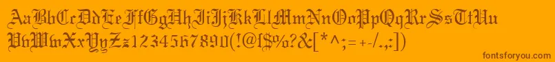 MeriageDb Font – Brown Fonts on Orange Background