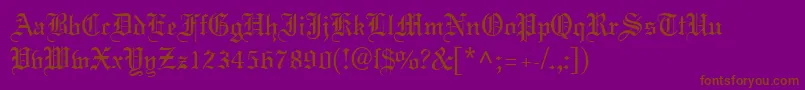 MeriageDb Font – Brown Fonts on Purple Background