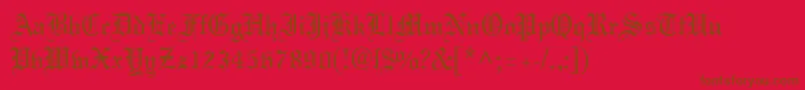 MeriageDb Font – Brown Fonts on Red Background