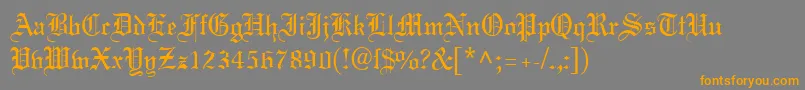 MeriageDb Font – Orange Fonts on Gray Background