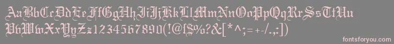 フォントMeriageDb – 灰色の背景にピンクのフォント