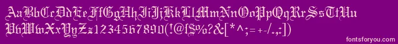 MeriageDb Font – Pink Fonts on Purple Background