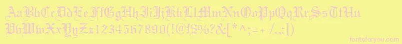 MeriageDb Font – Pink Fonts on Yellow Background