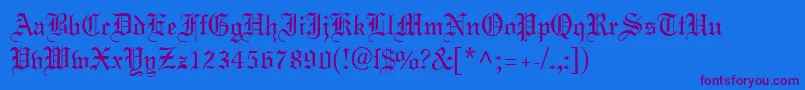 MeriageDb Font – Purple Fonts on Blue Background