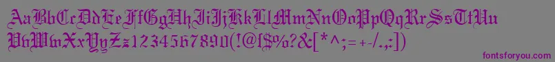 MeriageDb Font – Purple Fonts on Gray Background