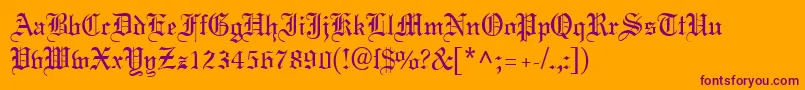 MeriageDb Font – Purple Fonts on Orange Background