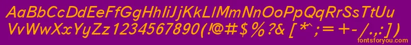 Txbi Font – Orange Fonts on Purple Background