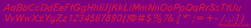 Txbi Font – Red Fonts on Purple Background
