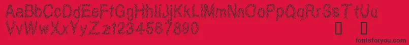 CfribbonRegular Font – Black Fonts on Red Background