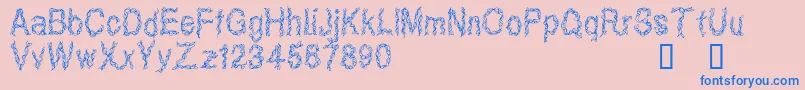 CfribbonRegular Font – Blue Fonts on Pink Background