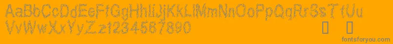 CfribbonRegular Font – Gray Fonts on Orange Background