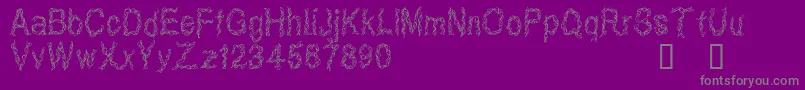 CfribbonRegular-fontti – harmaat kirjasimet violetilla taustalla