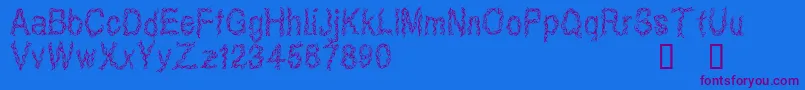 CfribbonRegular Font – Purple Fonts on Blue Background