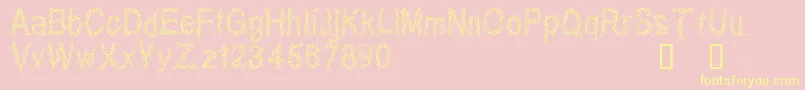 CfribbonRegular Font – Yellow Fonts on Pink Background