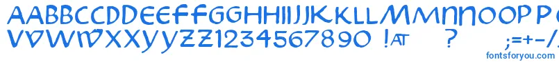 フォントSkribus – 白い背景に青い文字