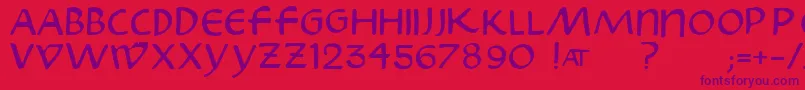 Skribus Font – Purple Fonts on Red Background