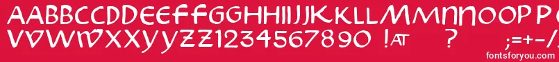 フォントSkribus – 赤い背景に白い文字