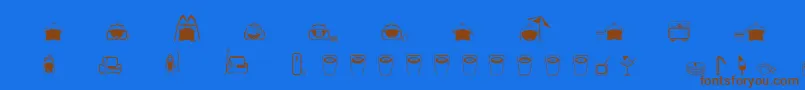 Slimfast Font – Brown Fonts on Blue Background