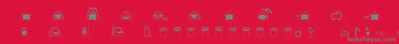 Slimfast Font – Gray Fonts on Red Background