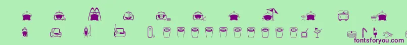 Slimfast Font – Purple Fonts on Green Background