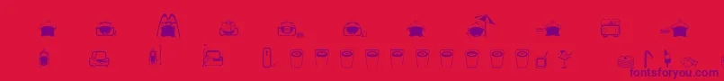 Slimfast Font – Purple Fonts on Red Background