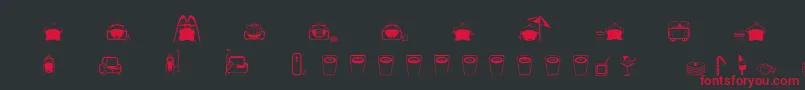 Slimfast Font – Red Fonts on Black Background