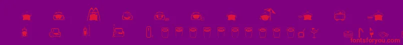 Slimfast Font – Red Fonts on Purple Background