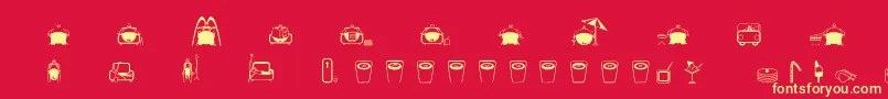 Slimfast Font – Yellow Fonts on Red Background