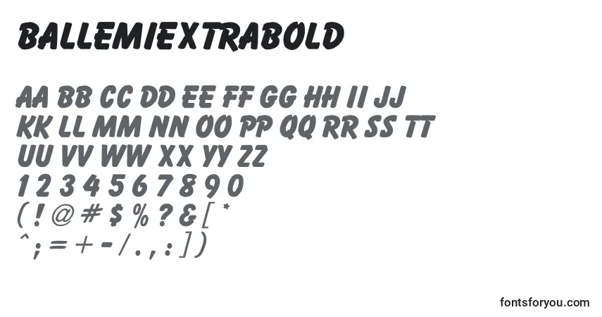 BallemiExtraBoldフォント–アルファベット、数字、特殊文字