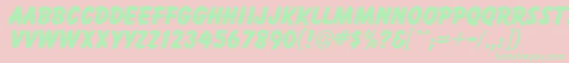 BallemiExtraBold Font – Green Fonts on Pink Background