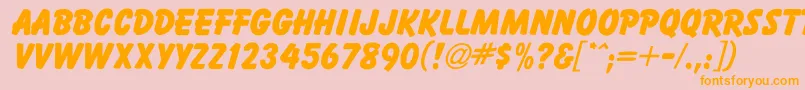 BallemiExtraBold Font – Orange Fonts on Pink Background