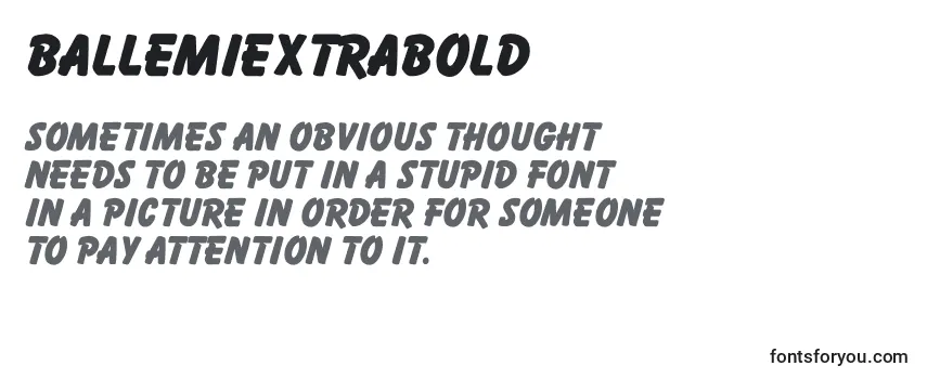 Review of the BallemiExtraBold Font
