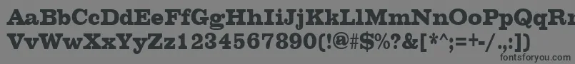フォントChesterfieldcondensedRegular – 黒い文字の灰色の背景