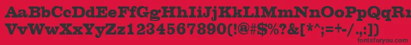 フォントChesterfieldcondensedRegular – 赤い背景に黒い文字