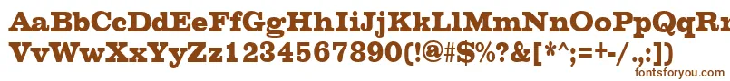 Шрифт ChesterfieldcondensedRegular – коричневые шрифты на белом фоне