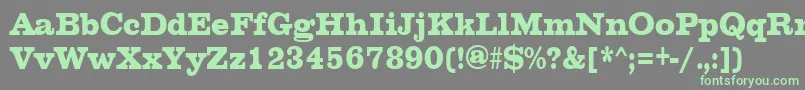 ChesterfieldcondensedRegular Font – Green Fonts on Gray Background