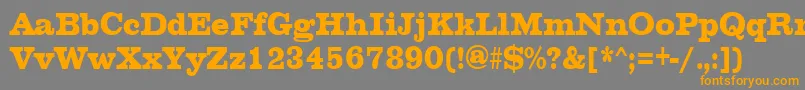 ChesterfieldcondensedRegular Font – Orange Fonts on Gray Background