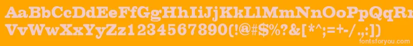 ChesterfieldcondensedRegular Font – Pink Fonts on Orange Background